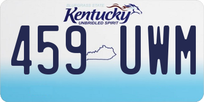 KY license plate 459UWM