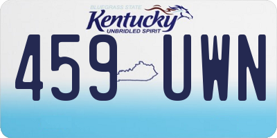 KY license plate 459UWN