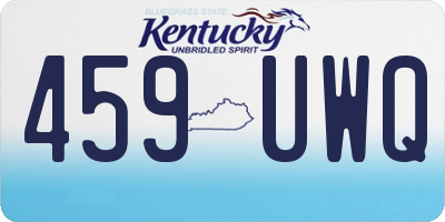 KY license plate 459UWQ