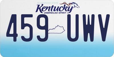 KY license plate 459UWV