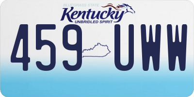 KY license plate 459UWW