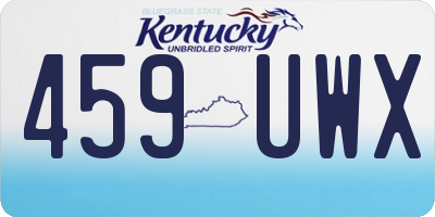 KY license plate 459UWX