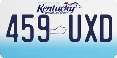 KY license plate 459UXD