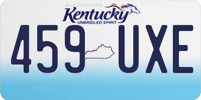 KY license plate 459UXE