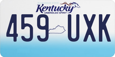 KY license plate 459UXK