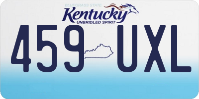 KY license plate 459UXL