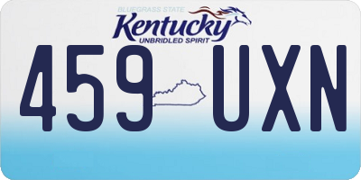 KY license plate 459UXN