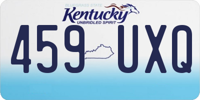 KY license plate 459UXQ