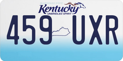 KY license plate 459UXR