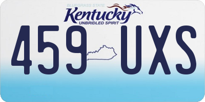 KY license plate 459UXS