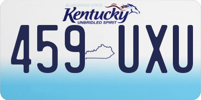 KY license plate 459UXU