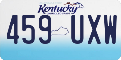 KY license plate 459UXW