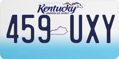 KY license plate 459UXY