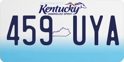 KY license plate 459UYA
