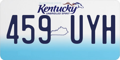 KY license plate 459UYH