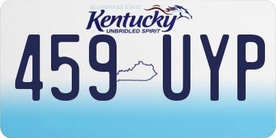 KY license plate 459UYP