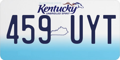 KY license plate 459UYT