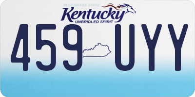 KY license plate 459UYY