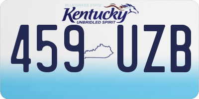 KY license plate 459UZB