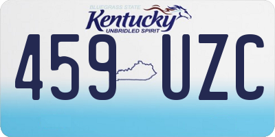 KY license plate 459UZC