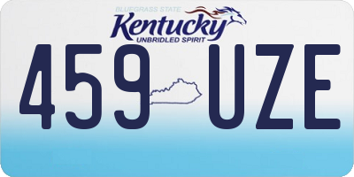KY license plate 459UZE