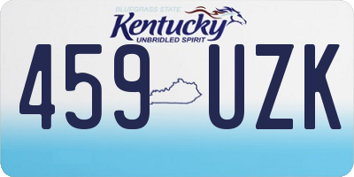 KY license plate 459UZK