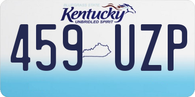 KY license plate 459UZP