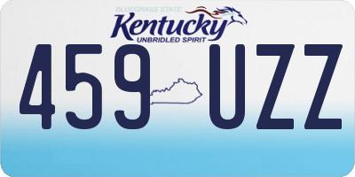 KY license plate 459UZZ