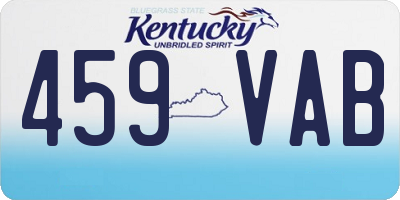KY license plate 459VAB