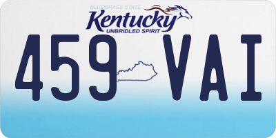 KY license plate 459VAI