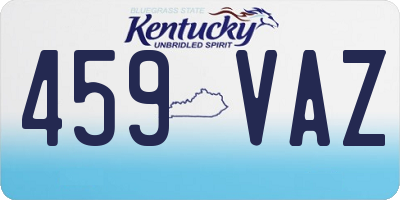KY license plate 459VAZ