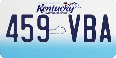 KY license plate 459VBA