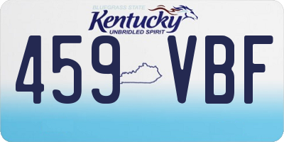 KY license plate 459VBF