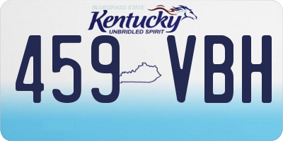 KY license plate 459VBH