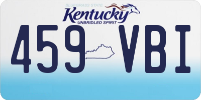 KY license plate 459VBI