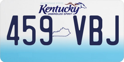 KY license plate 459VBJ