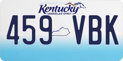 KY license plate 459VBK