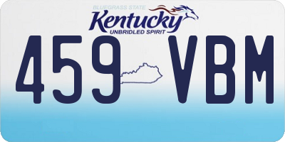 KY license plate 459VBM