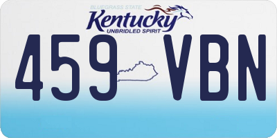 KY license plate 459VBN