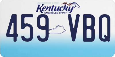 KY license plate 459VBQ
