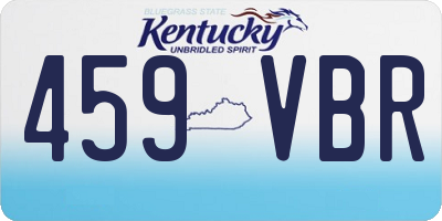 KY license plate 459VBR