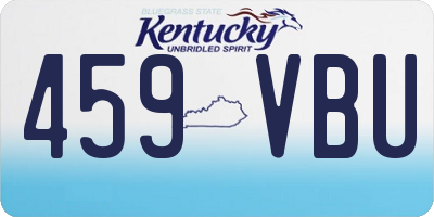 KY license plate 459VBU
