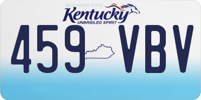 KY license plate 459VBV