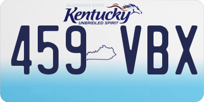 KY license plate 459VBX