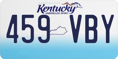 KY license plate 459VBY