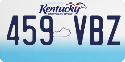 KY license plate 459VBZ