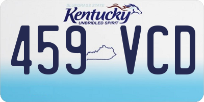 KY license plate 459VCD