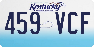KY license plate 459VCF