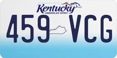 KY license plate 459VCG