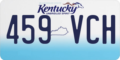 KY license plate 459VCH